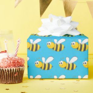 Bumblebee op Turquoise Blue Cadeaupapier