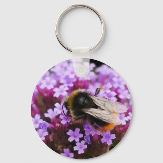 Bumblebee op Verbena sleutelhanger (Voorkant)