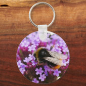 Bumblebee op Verbena sleutelhanger (Achterkant)