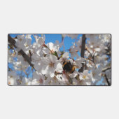 Bumblebee op wilde kersenbloei bureaumat (Voorkant)