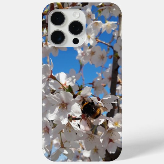 Bumblebee op wilde kersenbloei Case-Mate iPhone case (Achterkant)