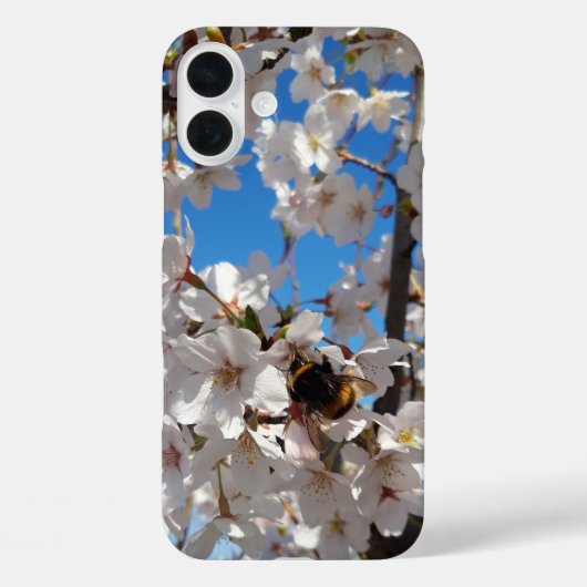 Bumblebee op wilde kersenbloei Case-Mate iPhone case (Achterkant)