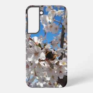 Bumblebee op wilde kersenbloei samsung galaxy hoesje