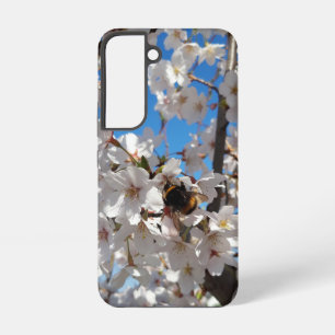 Bumblebee op wilde kersenbloei samsung galaxy hoesje