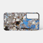 Bumblebee op wilde kersenbloei samsung galaxy hoesje (Achterkant horizontaal)