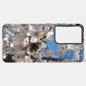 Bumblebee op wilde kersenbloei samsung galaxy hoesje (Linkerkant)