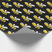 Bumblebee op zwart cadeaupapier (Hoek)