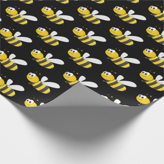 Bumblebee op zwart cadeaupapier (Hoek)