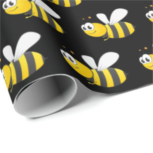 Bumblebee op zwart cadeaupapier