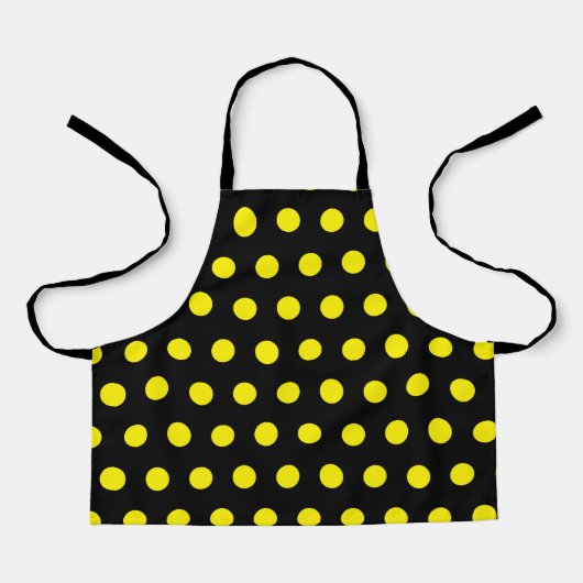 Bumblebee Patronen Gele Polka Dots Black Cute Schort (Voorkant)