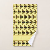 BUMBLEBEE PATTERN GOLD BLACK BETER OP BOTERGEEL BAD HANDDOEK (Handdoek)