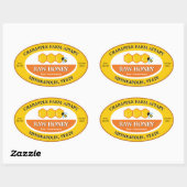 Bumblebee Ruw Honinggele imker Ovale Sticker (Vel)