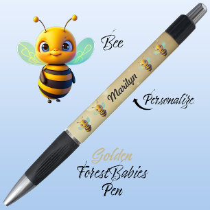 Bumblebee, Schattige bijenontwerp, Honingbij Golde Pen