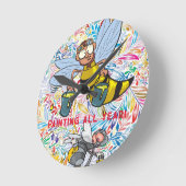 Bumblebee schilderij klok (Hoek)