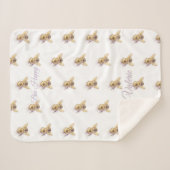 Bumblebee Sherpa Baby Blanket | Nature Gift Deken (Voorkant (horizontaal))