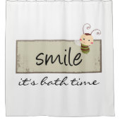 Bumblebee Smile het is Bath Time Shower Curtain Douchegordijn (Voorkant)