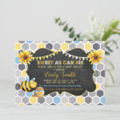 Bumblebee Sweet als Can Bee Boy Baby shower Kaart (Staand voorkant)