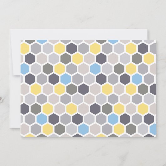 Bumblebee Sweet als Can Bee Boy Baby shower Kaart (Achterkant)