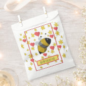 Bumblebee Valentijn Daisy Pink Heart Cute Bedankzakje (Geknipt)