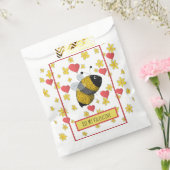 Bumblebee Valentijn Daisy Pink Heart Cute Bedankzakje (Gezegeld)