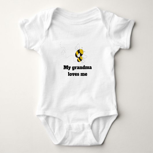 Bumblebee verjaardag t-shirt, oma houdt van me romper (Voorkant)