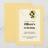 Bumblebee verjaardagsuitnodiging kaart (Voorkant / Achterkant)