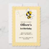 Bumblebee verjaardagsuitnodiging kaart (Voorkant)