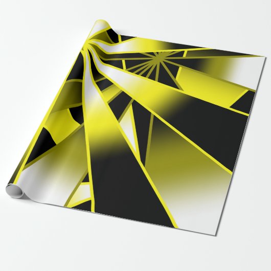 Bumblebee verloopkleur Vulling perspectieftekening Cadeaupapier (Uitgerold)