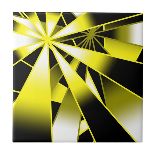 Bumblebee verloopkleur Vulling perspectieftekening Tegeltje (Voorkant)