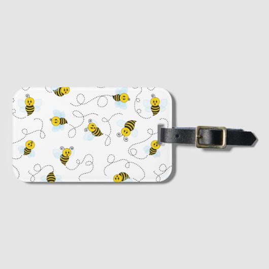 Bumblebee vliegende gele zwarte bijen bagagelabel (Voorkant (horizontaal))