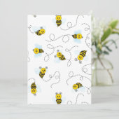 Bumblebee vliegende gele zwarte bijen bedankkaart (Staand voorkant)