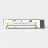 Bumblebee vliegende gele zwarte bijen bureau naambordje (Voorkant)