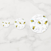 Bumblebee vliegende gele zwarte bijen confetti (Voorkanten)