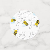 Bumblebee vliegende gele zwarte bijen confetti (Kleine voorkant)