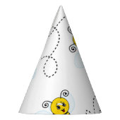 Bumblebee vliegende gele zwarte bijen feesthoedjes (Links)