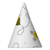 Bumblebee vliegende gele zwarte bijen feesthoedjes (Rechts)