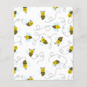 Bumblebee vliegende gele zwarte bijen flyer (Achterkant)