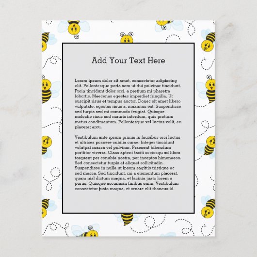 Bumblebee vliegende gele zwarte bijen flyer (Voorkant)