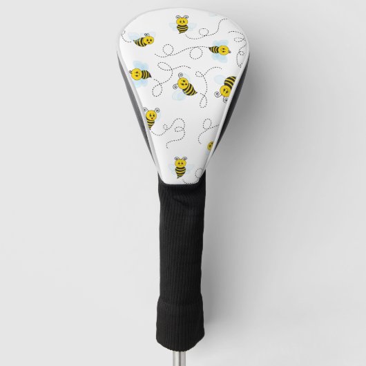 Bumblebee vliegende gele zwarte bijen golfheadcover (Voorkant)
