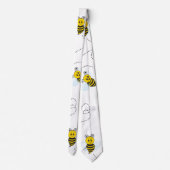 Bumblebee vliegende gele zwarte bijen stropdas (Achterkant)