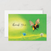Bumblebee vliegende illustratie bedankkaart (Voorkant / Achterkant)