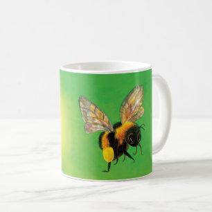 Bumblebee vliegende illustratie koffiemok
