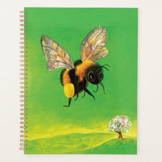 Bumblebee vliegende illustratie planner (Voorkant)