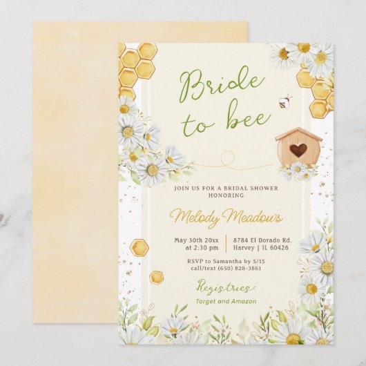 Bumblebee Vrijgezellenfeest Kaart (Voorkant / Achterkant)