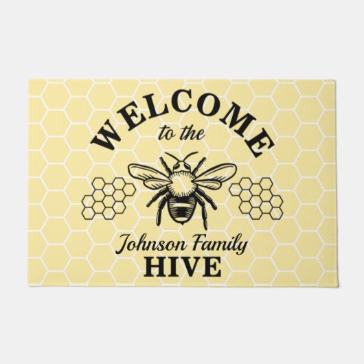 Bumblebee Welkom bij onze Hive-handtekening Deurmat (Voorkant)