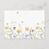 Bumblebee Wildflower Baby shower Luier Raffle Informatiekaartje (Achterkant)