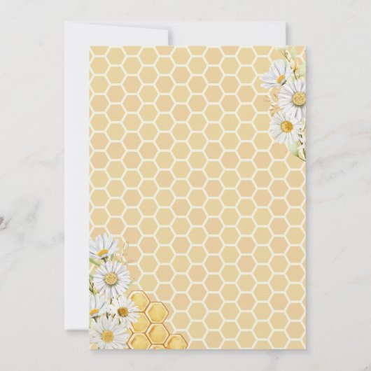 Bumblebee Wildflower Birthday Party Girl Beeday Kaart (Achterkant)