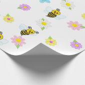 Bumblebee Yellow Black Bumble Bee Colorful Cadeaupapier (Hoek)