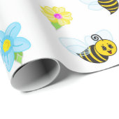 Bumblebee Yellow Black Bumble Bee Colorful Cadeaupapier (Rol Hoek)