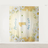 Bumblebee Yellow Boy Een 1e Eerste Verjaardagsfees Wandkleed (Voorkant)